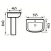 Eastbrook Metro Slim Wall Hung Basin - 555mm Wide - 1 TH