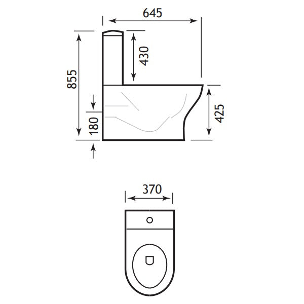 Eastbrook Northall Back To Wall Close Coupled Toilet