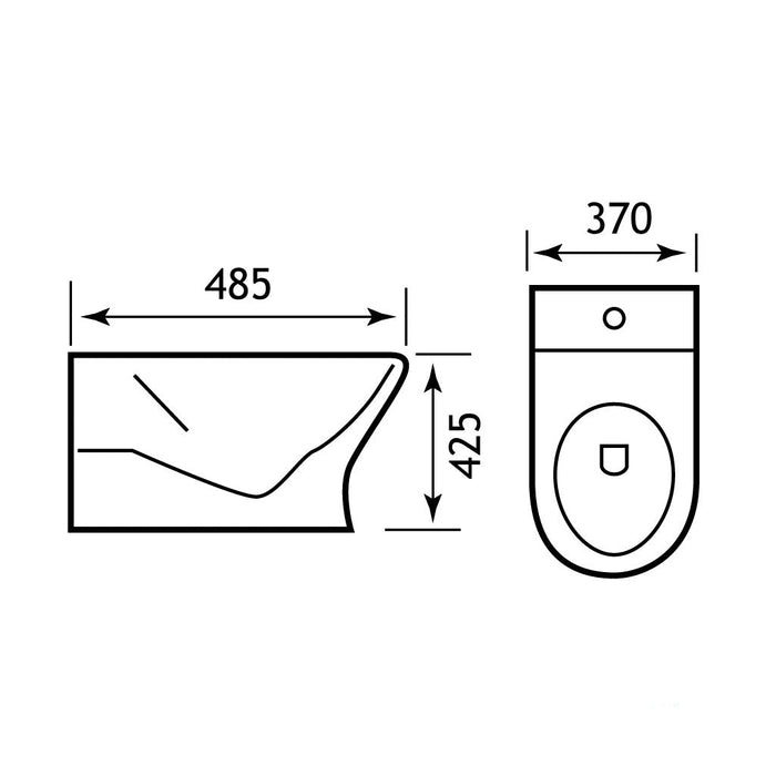 Eastbrook Northall Back To Wall Toilet With Soft Close Seat