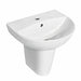 Eastbrook Osterley Basin With Semi Pedestal - 1 TH - White