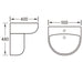 Eastbrook Osterley Basin With Semi Pedestal - 1 TH - White