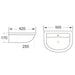 Eastbrook Osterley Semi Recessed Basin - 500mm Wide - 1 TH