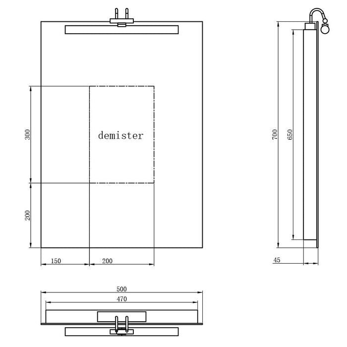 Eastbrook Ovada Illuminated Mirror With Light - 700mm x
