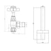 Eastbrook Pair Of Traditional Radiator Valves And Tails