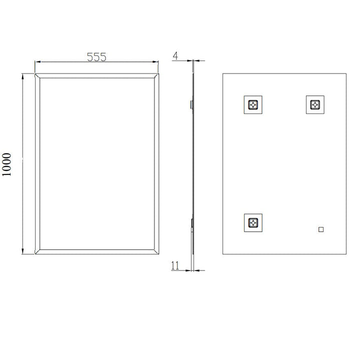 Eastbrook Plain Non Illuminated Mirror - Non Illuminated