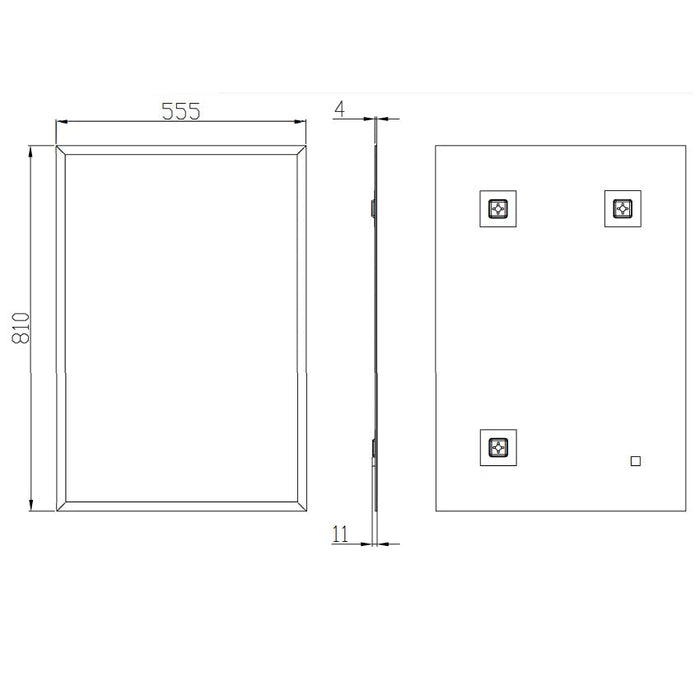 Eastbrook Plain Non Illuminated Mirror - Non Illuminated