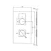 Eastbrook Plate With Square Rings For Twin Concealed Shower