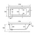 Eastbrook Portland Beauforte Single Ended Bath - No TH