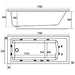 Eastbrook Portland Beauforte Single Ended Whirlpool Bath