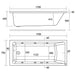 Eastbrook Portland Beauforte Single Ended Whirlpool Bath