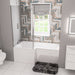 Eastbrook Portland L-Shaped Shower Bath - White - L-Shaped