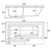 Eastbrook Portland L-Shaped Shower Bath - White - L-Shaped