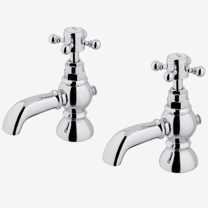 Eastbrook Portobello Basin Pillar Taps - Chrome - Basin