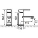Eastbrook Prado 800 Mono Basin Mixer Tap With Click Waste