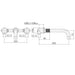 Eastbrook Prado Cylinder 3 Hole Wall Mounted Bath Filler