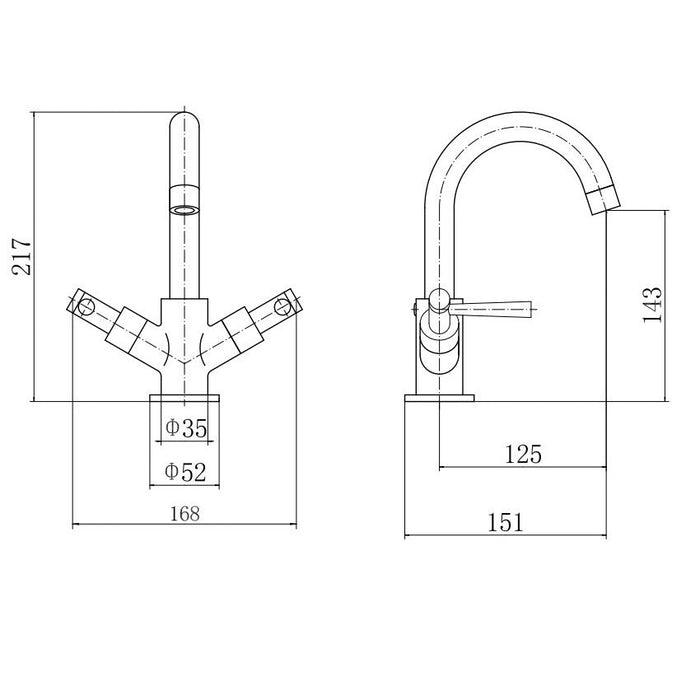 Eastbrook Prado Mono Basin Mixer Tap With Swivel Spout