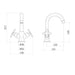 Eastbrook Prado Star Mono Basin Mixer Tap With Swivel Spout
