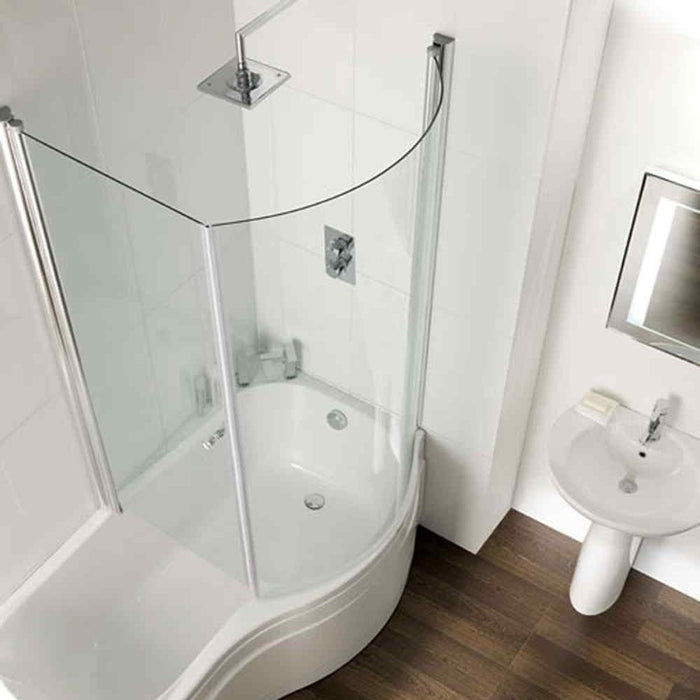 Eastbrook Prado Type 1-2 C Shape Shower Bath Screen - 6mm