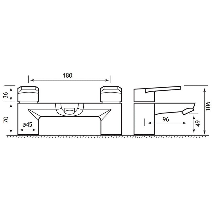 Eastbrook Prestwood Bath Filler Tap - Chrome - Bath Filler