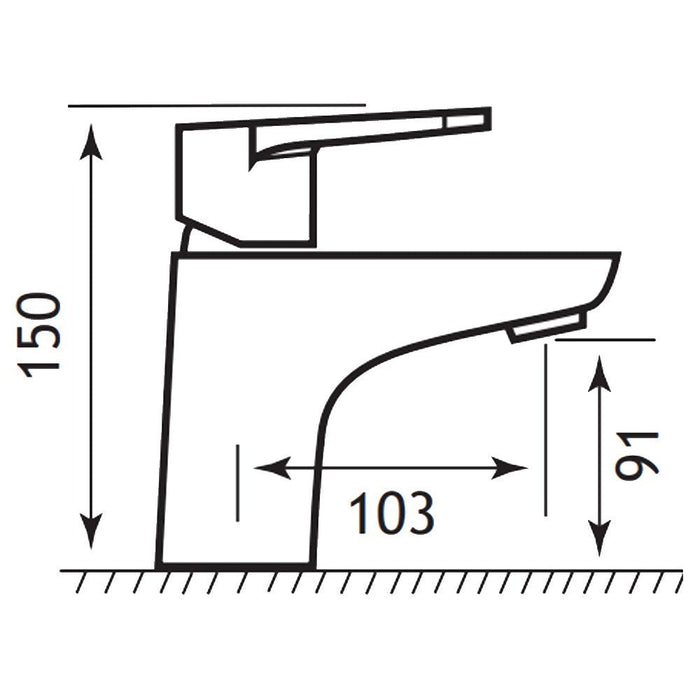 Eastbrook Prestwood Mono Basin Mixer Tap - Chrome - Basin