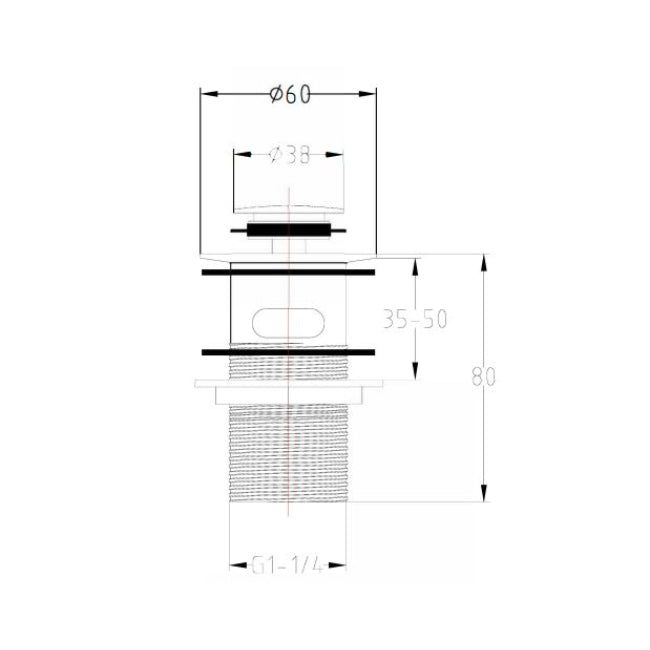 Eastbrook Push Button Basin Waste - Basin Wastes