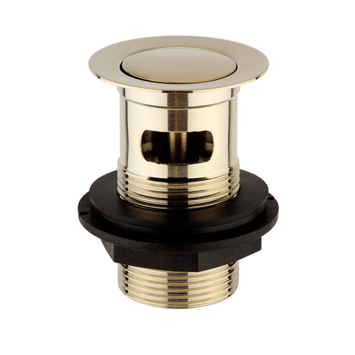 Eastbrook Push Button Basin Waste - Brushed Brass - Basin
