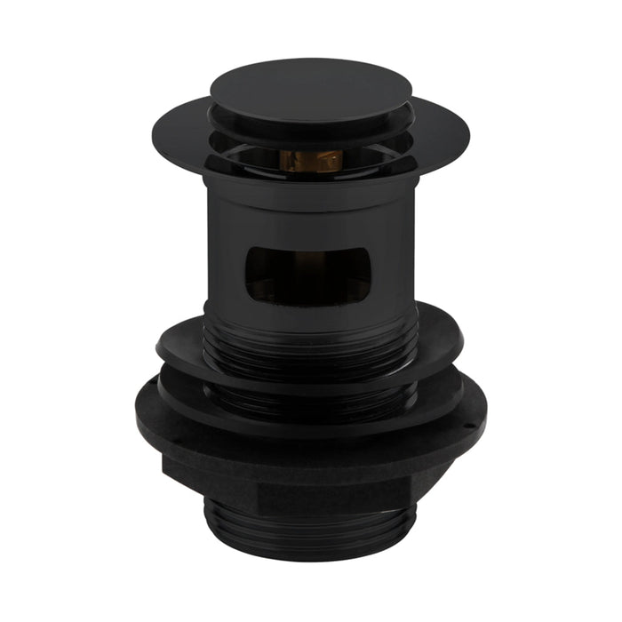 Eastbrook Push Button Basin Waste - Matt Black - Basin
