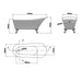 Eastbrook Richmond Freestanding Bath - 1620mm x 690mm