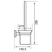 Eastbrook Rimini Glass Toilet Brush Holder - Chrome