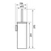 Eastbrook Rimini Metal Toilet Brush Holder - Chrome