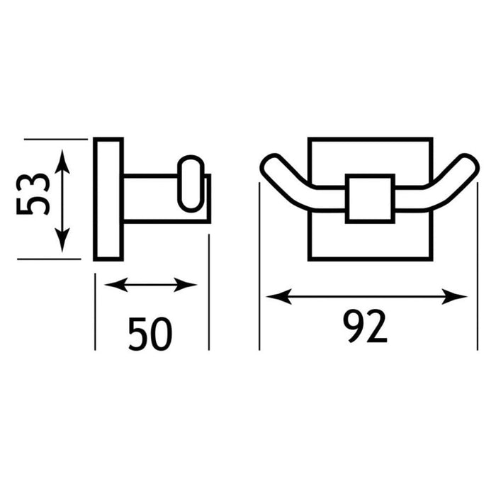 Eastbrook Rimini Single Robe Hook - Chrome - Robe Hooks