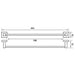 Eastbrook Rimini Single Towel Rail - Chrome - Towel Rings