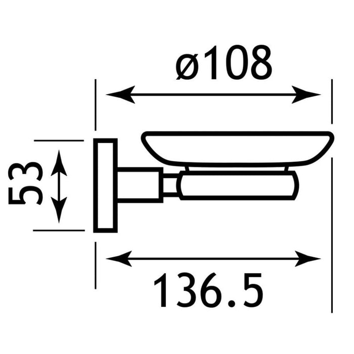 Eastbrook Rimini Soap Dish - Chrome - Soap Dishes &