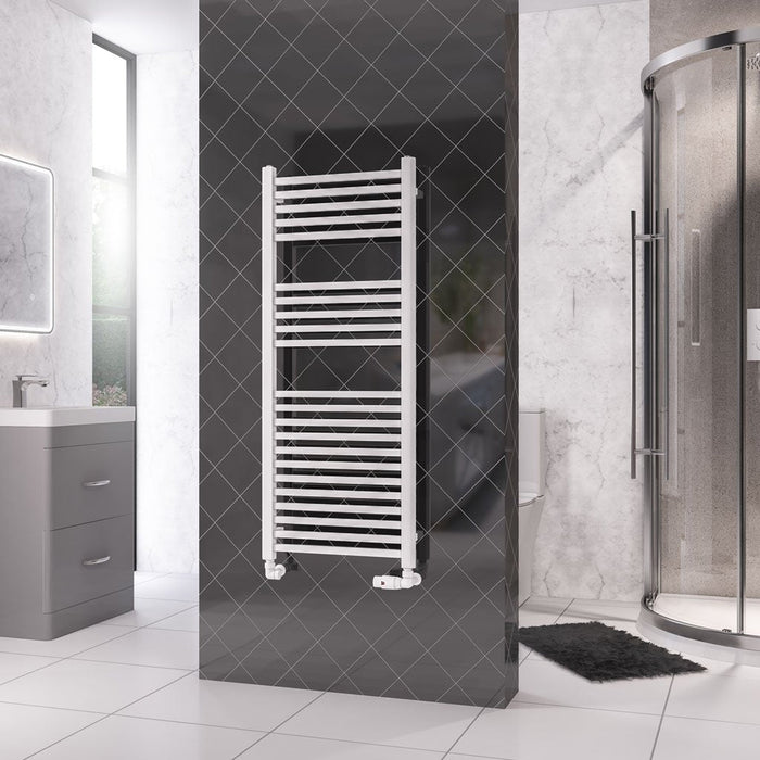 Eastbrook Rion Straight Heated Towel Rail Gloss White