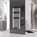 Eastbrook Rion Straight Heated Towel Rail Gloss White