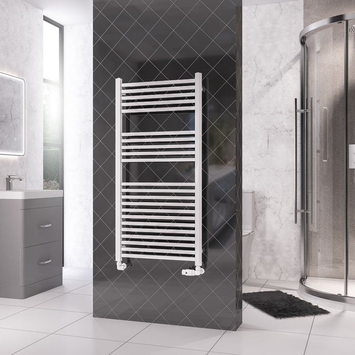 Eastbrook Rion Straight Heated Towel Rail Gloss White
