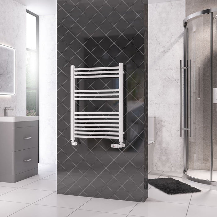 Eastbrook Rion Straight Heated Towel Rail Gloss White
