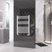 Eastbrook Rion Straight Heated Towel Rail Gloss White