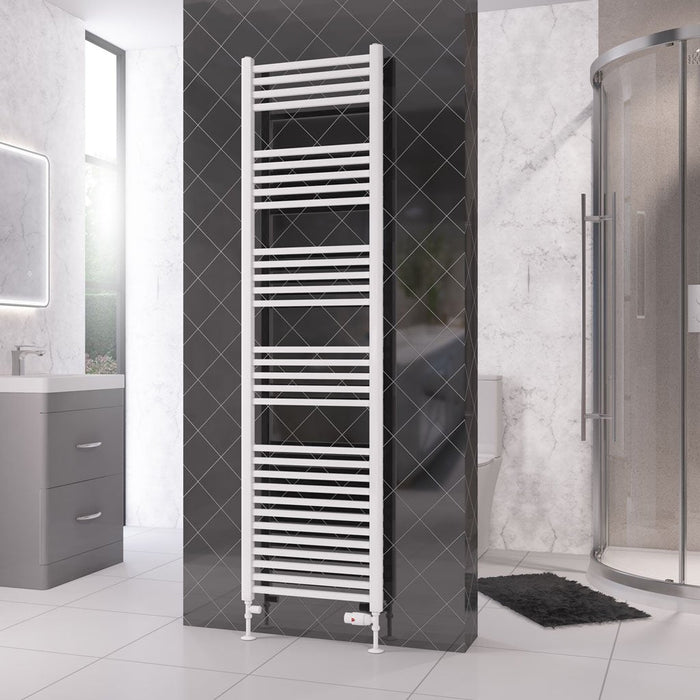 Eastbrook Rion Straight Heated Towel Rail Gloss White