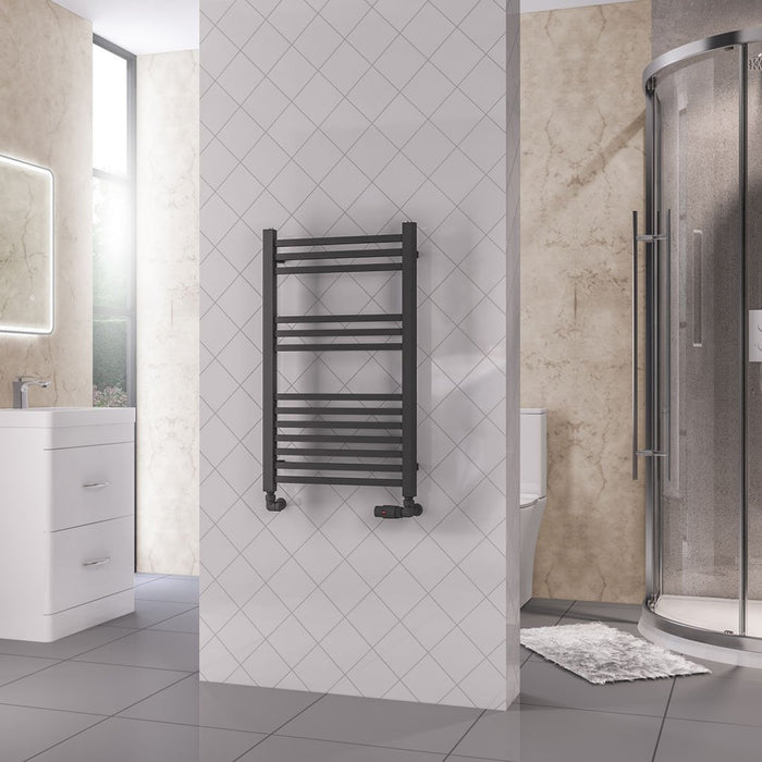 Eastbrook Rion Straight Heated Towel Rail Matt Anthracite
