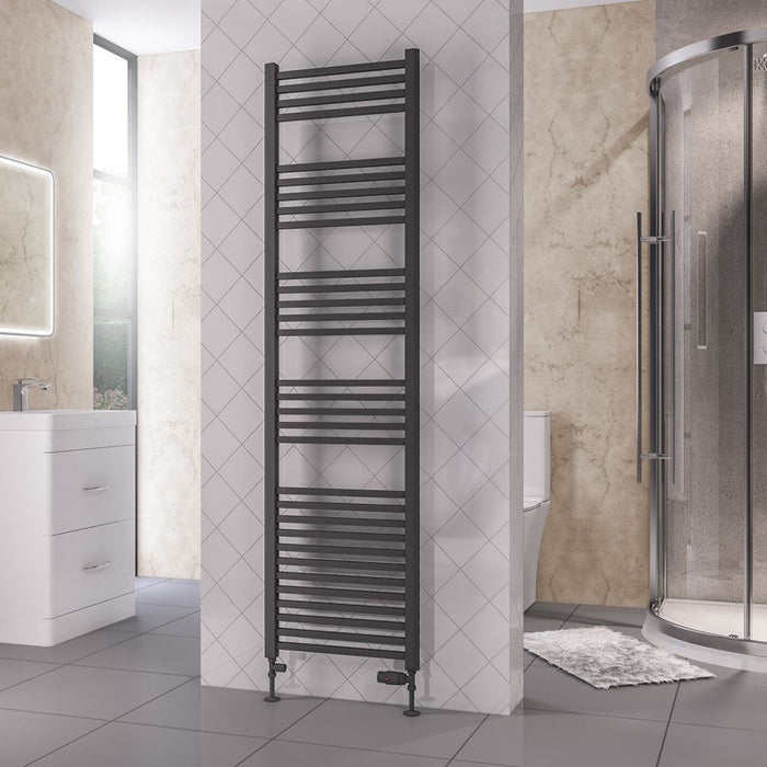 Eastbrook Rion Straight Heated Towel Rail Matt Anthracite