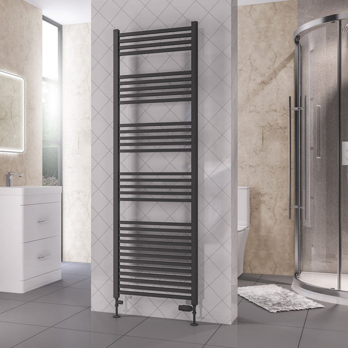Eastbrook Rion Straight Heated Towel Rail Matt Anthracite