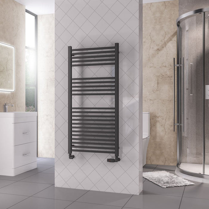 Eastbrook Rion Straight Heated Towel Rail Matt Anthracite