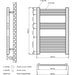 Eastbrook Rion Straight Heated Towel Rail Matt Anthracite