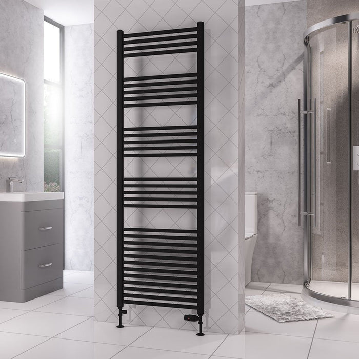 Eastbrook Rion Straight Heated Towel Rail Matt Black