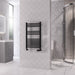 Eastbrook Rion Straight Heated Towel Rail Matt Black