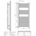 Eastbrook Rion Straight Heated Towel Rail Matt Black