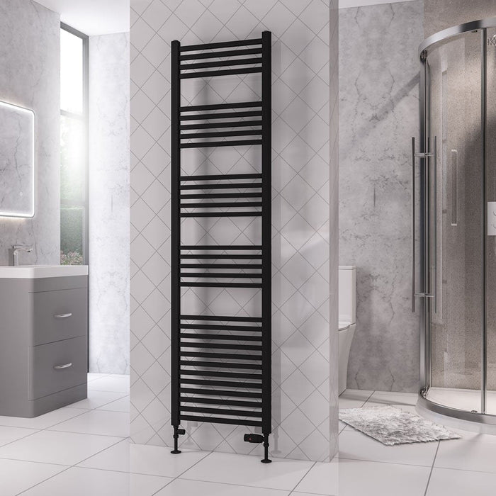 Eastbrook Rion Straight Heated Towel Rail Matt Black