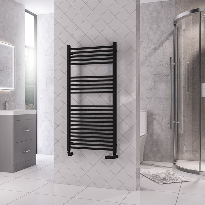 Eastbrook Rion Straight Heated Towel Rail Matt Black