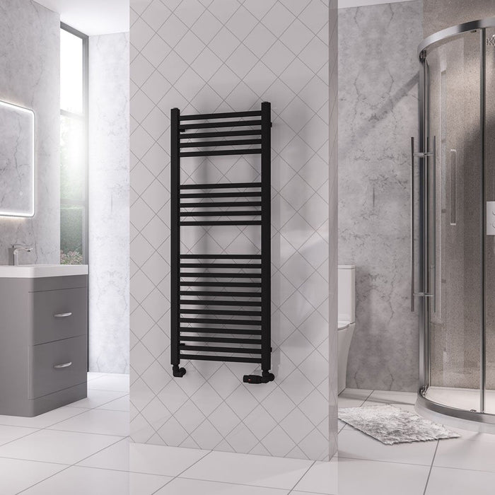Eastbrook Rion Straight Heated Towel Rail Matt Black